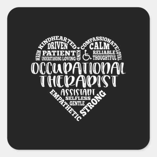 Beroepstherapeut assistent, OTA Vierkante Sticker (Voorkant)