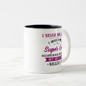 Beroepstherapeut droomjob doden tweekleurige koffiemok (Voorkant rechts)