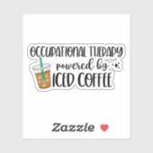 Beroepstherapie aangedreven door gehakt koffie sticker (Vel)