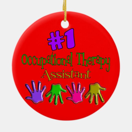 Beroepstherapie Assistent kerstversiering Keramisch Ornament (Achterkant)