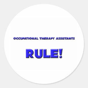 Beroepstherapie assistenten regel! ronde sticker