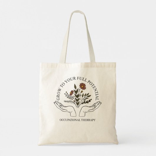 Beroepstherapie bij Afstuderen Gift Therapist Tote Bag (Achterkant)