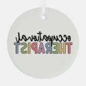 Beroepstherapie bij beroepsmatige therapie glas ornament (Achterkant)