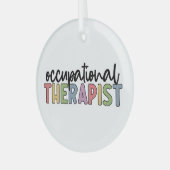 Beroepstherapie bij beroepsmatige therapie glas ornament (Voorkant links)