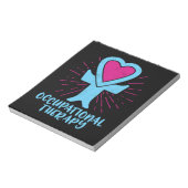 Beroepstherapie bij therapist notitieblok (Linkerzijde)