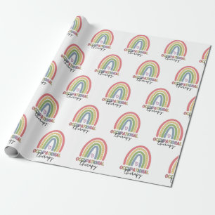 Beroepstherapie bij therapistische regenboog cadeaupapier