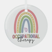 Beroepstherapie bij therapistische regenboog glas ornament (Voorkant)