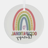 Beroepstherapie bij therapistische regenboog glas ornament (Achterkant)