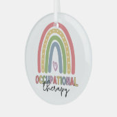 Beroepstherapie bij therapistische regenboog glas ornament (Voorkant links)