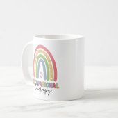 Beroepstherapie bij therapistische regenboog koffiemok (Voorkant links)