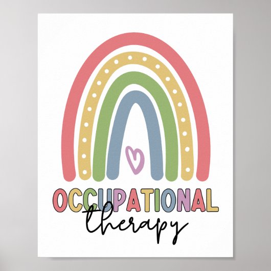 Beroepstherapie bij therapistische regenboog poster (Voorkant)