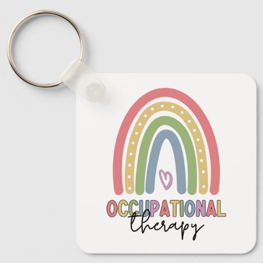 Beroepstherapie bij therapistische regenboog sleutelhanger (Voorkant)