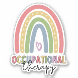 Beroepstherapie bij therapistische regenboog sticker