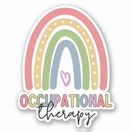 Beroepstherapie bij therapistische regenboog sticker (Voorkant)