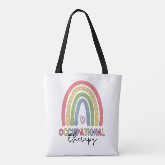 Beroepstherapie bij therapistische regenboog tote bag (Achterkant)