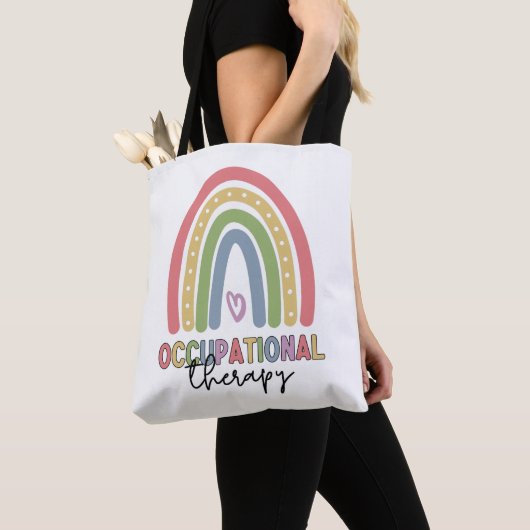 Beroepstherapie bij therapistische regenboog tote bag (Dichtbij)