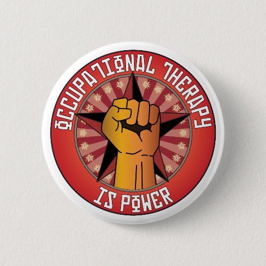 Beroepstherapie is energie ronde button 5,7 cm (Voorkant)