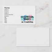 Beroepstherapie is nooit eerder visitekaartje (Voorkant / Achterkant)