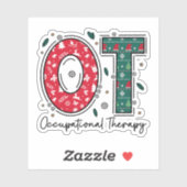 Beroepstherapie Kerstmis, OT OTA Kerstmis Sticker (Vel)
