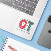 Beroepstherapie Kerstmis, OT OTA Kerstmis Sticker (Laptop met iPhone)