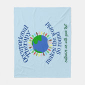 Beroepstherapie maakt de wereld draaiende fleece deken (Voorkant)