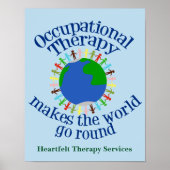 Beroepstherapie maakt de wereld draaiende poster (Voorkant)