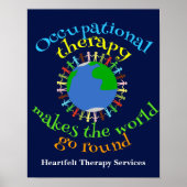 Beroepstherapie maakt de wereld rond poster (Voorkant)