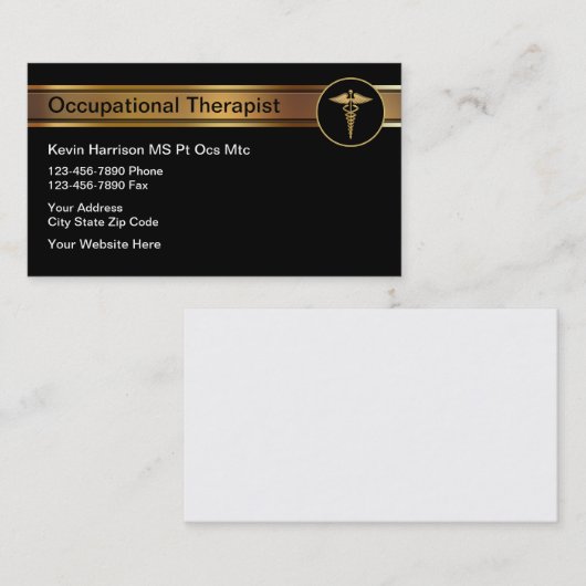 Beroepstherapie Medische Visitekaartjes (Voorkant / Achterkant)