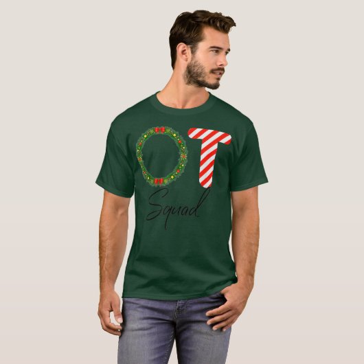 Beroepstherapie met kerstmis t-shirt (Voorkant volledig)