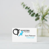 Beroepstherapie - OT - Black Sky Blue Contactkaartje (Staand voorkant)