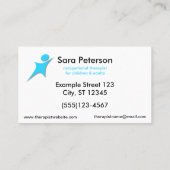 Beroepstherapie - OT - Black Sky Blue Contactkaartje (Achterkant)