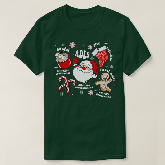 Beroepstherapie OT Kerstmis Kerstmis Holid T-shirt (Design voorkant)
