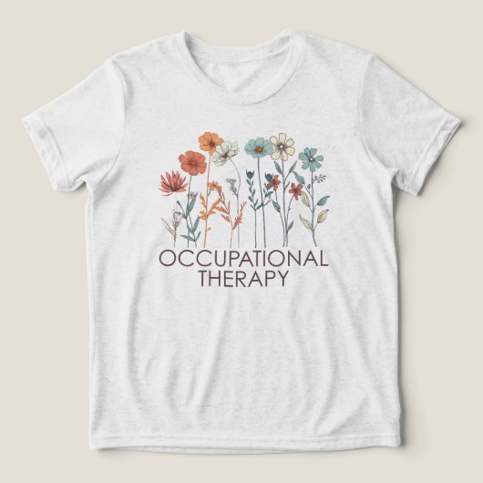 Beroepstherapie OT Tri-Blend Shirt (Design voorkant)