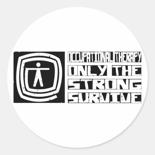 Beroepstherapie Survive Ronde Sticker (Voorkant)