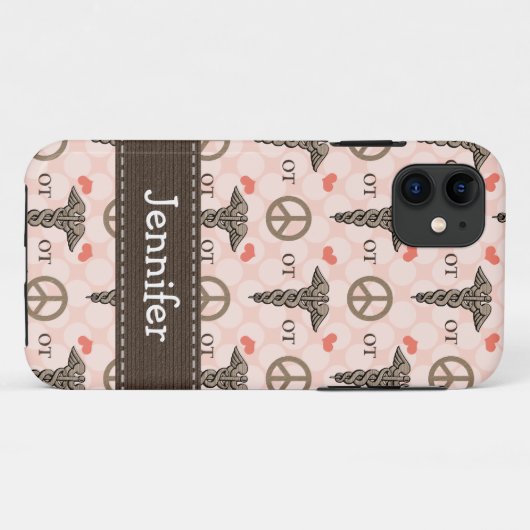 Beroepstherapie tegen Caduceus Case-Mate iPhone Case (Achterkant (horizontaal))