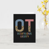 Beroepstherapie tegen Cheetah Future OT Gifts Kaart (Gele Bloem)