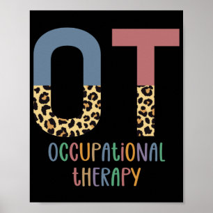 Beroepstherapie tegen Cheetah Future OT Gifts Poster