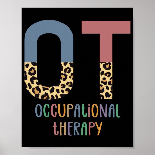 Beroepstherapie tegen Cheetah Future OT Gifts Poster (Voorkant)