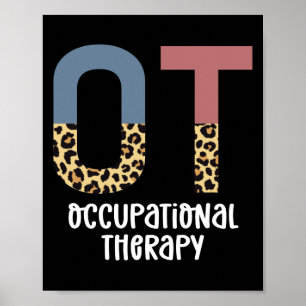 Beroepstherapie tegen Cheetah Future OT Gifts Poster