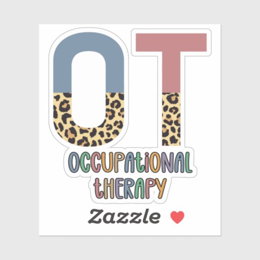Beroepstherapie tegen Cheetah Future OT Gifts Sticker (Vel)