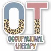 Beroepstherapie tegen Cheetah Future OT Gifts Sticker (Voorkant)
