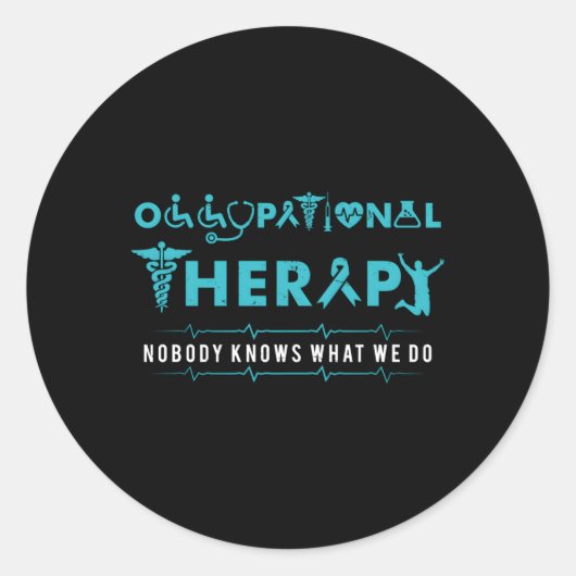 Beroepstherapie Therapie Ronde Sticker (Voorkant)