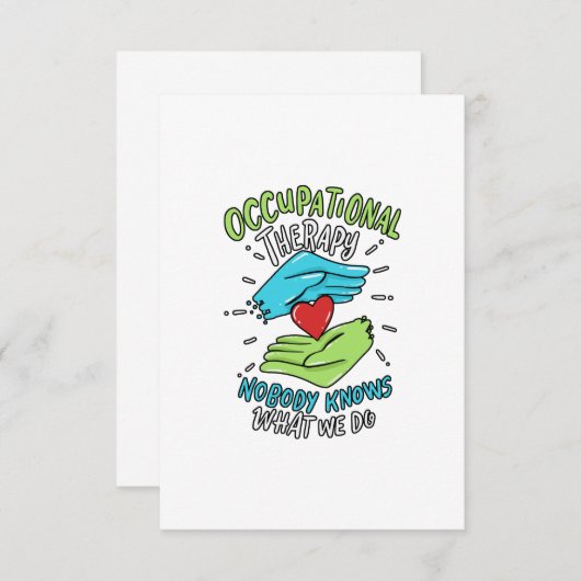 Beroepstherapie Therapieconcentratie Zenuwstelsela Bedankkaart (Voorkant / Achterkant)