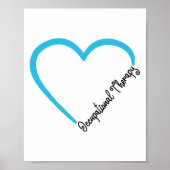 Beroepstherapie | Therapist | Hart Poster (Voorkant)
