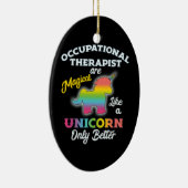 Beroepstherapie Unicorn bij Therapist Keramisch Ornament (Rechts)