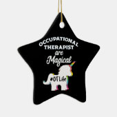 Beroepstherapie Unicorn bij Therapist Keramisch Ornament (Rechts)