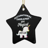 Beroepstherapie Unicorn bij Therapist Keramisch Ornament (Links)