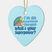 Beroepstherapie Wat is je Superpower Cute? Keramisch Ornament (Links)