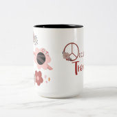 Beroepstherapist Floral zonnebril Tweekleurige Koffiemok (Center)