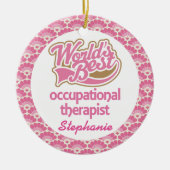 Beroepstherapist, gepersonaliseerd versieringsmidd keramisch ornament (Voorkant)